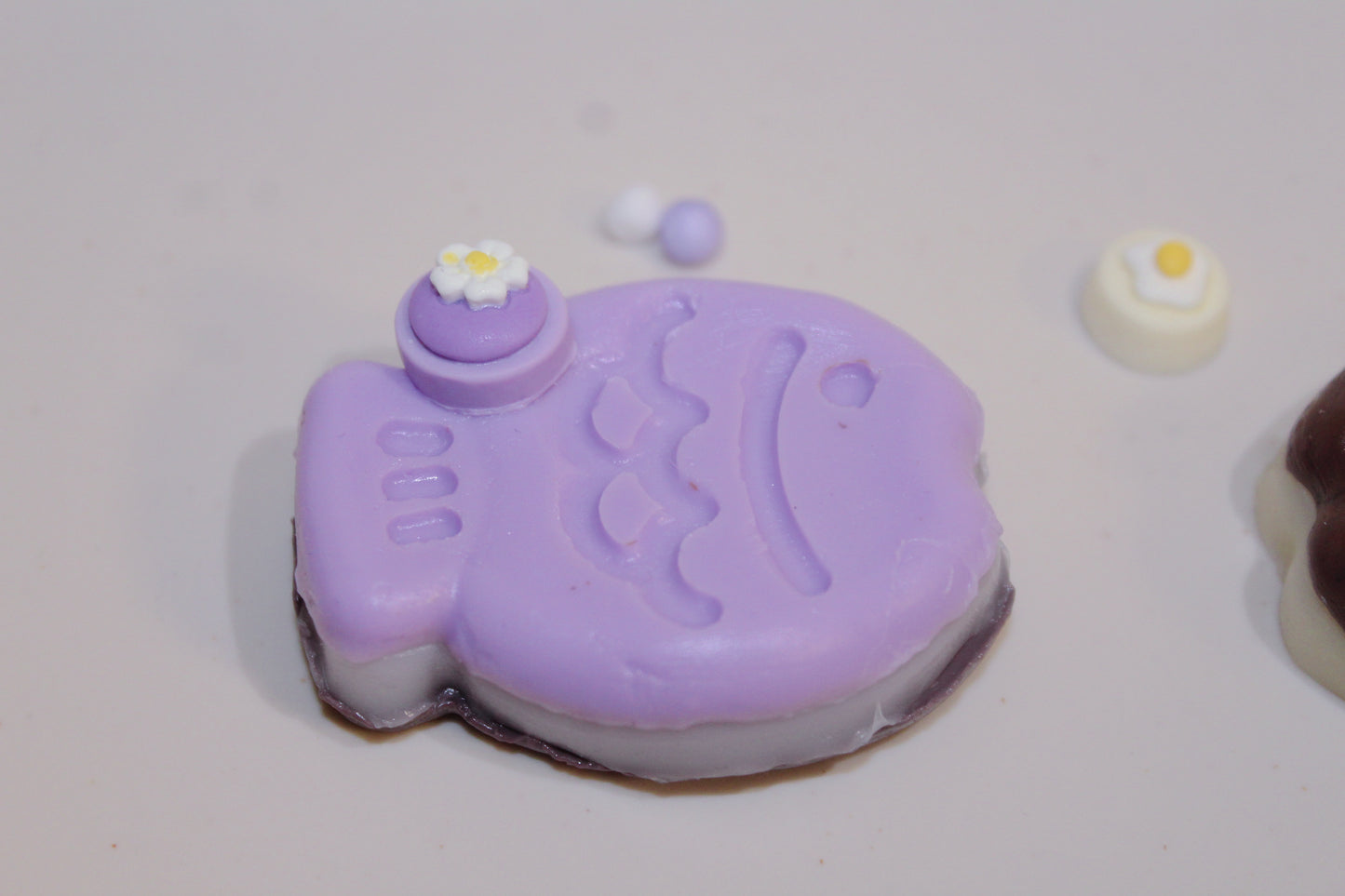 Taro & Purple Rice Mochi Taiyaki